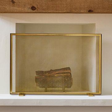 Thin Metal Fireplace Screen