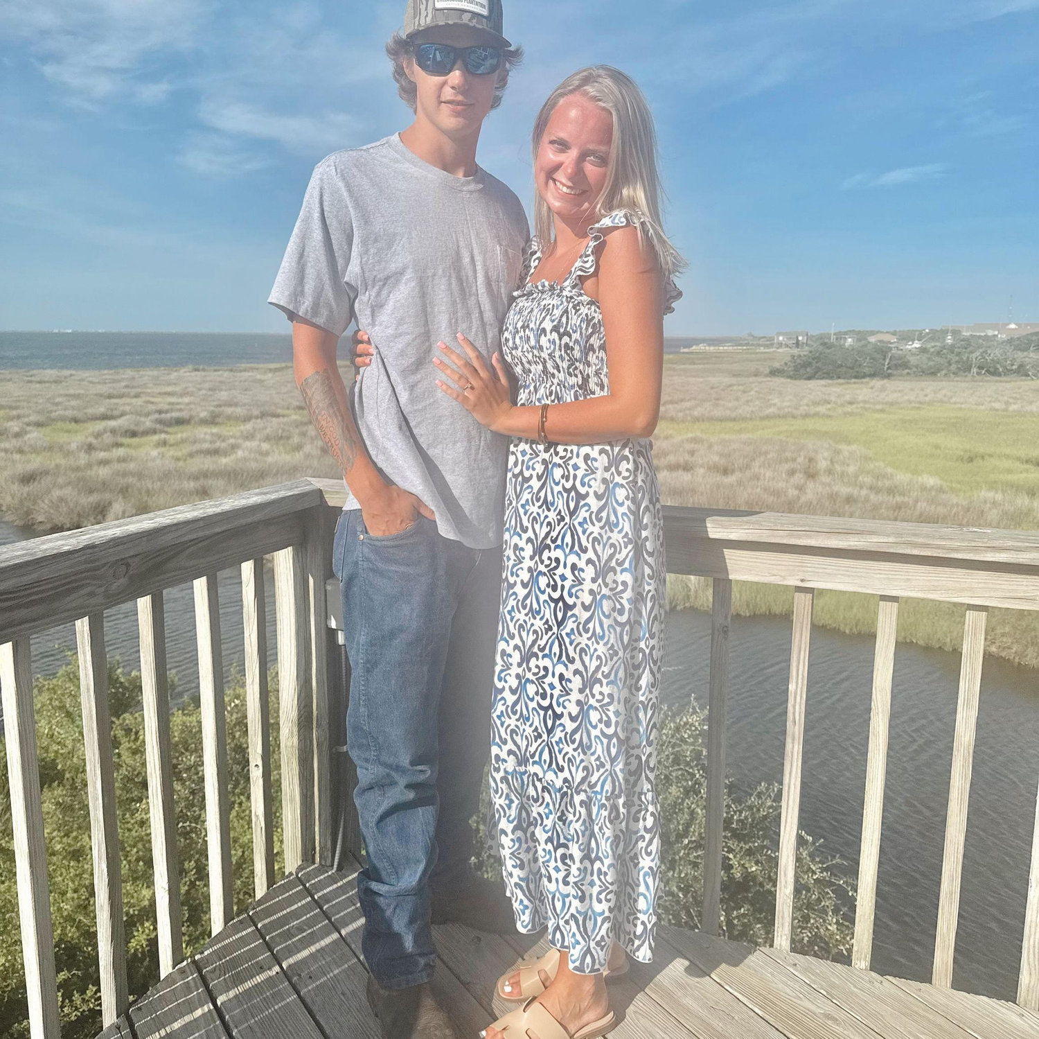 First time at the beach as an engaged couple <3