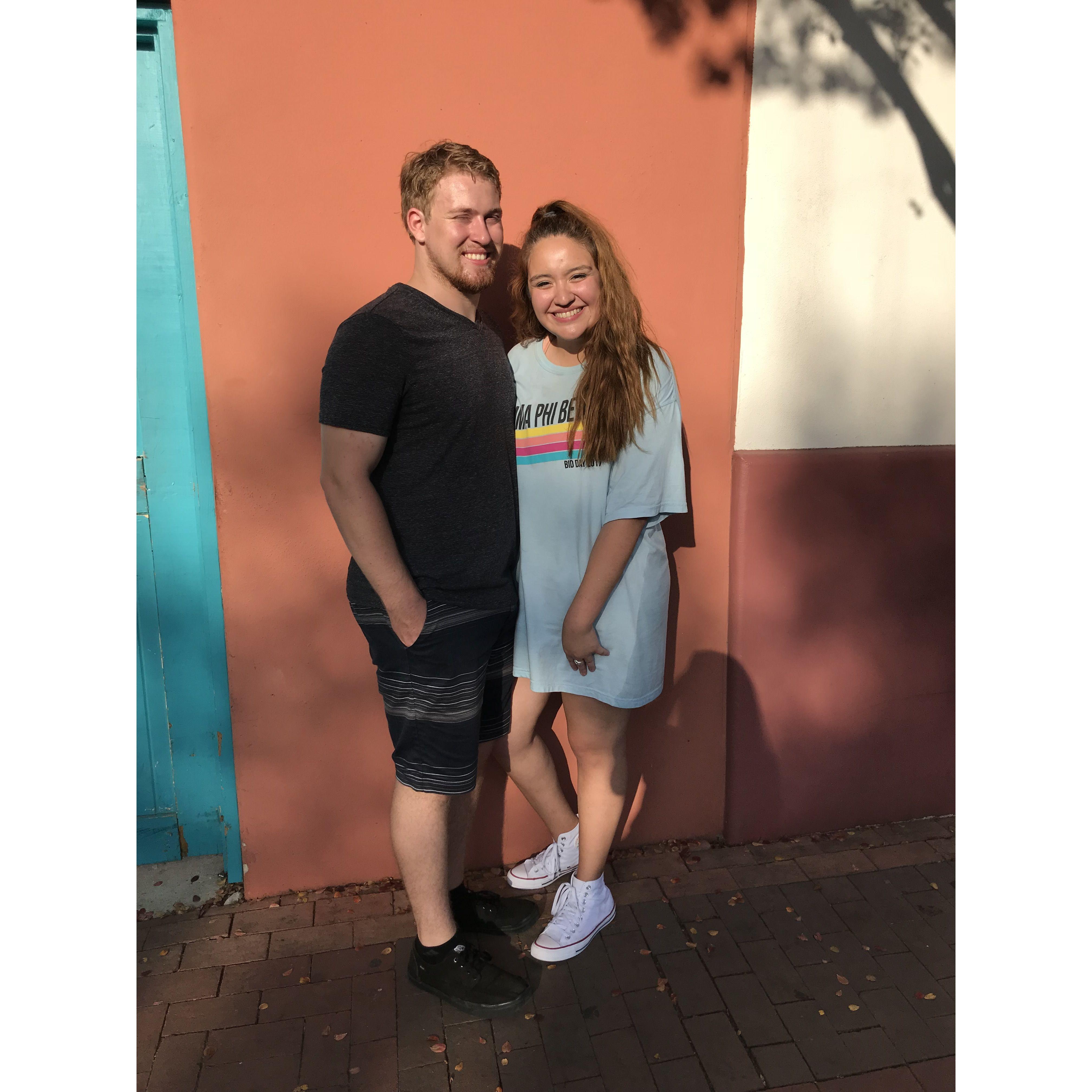 Our FIRST photo ever! Darbin was 19 and Celi was 20 in this picture.