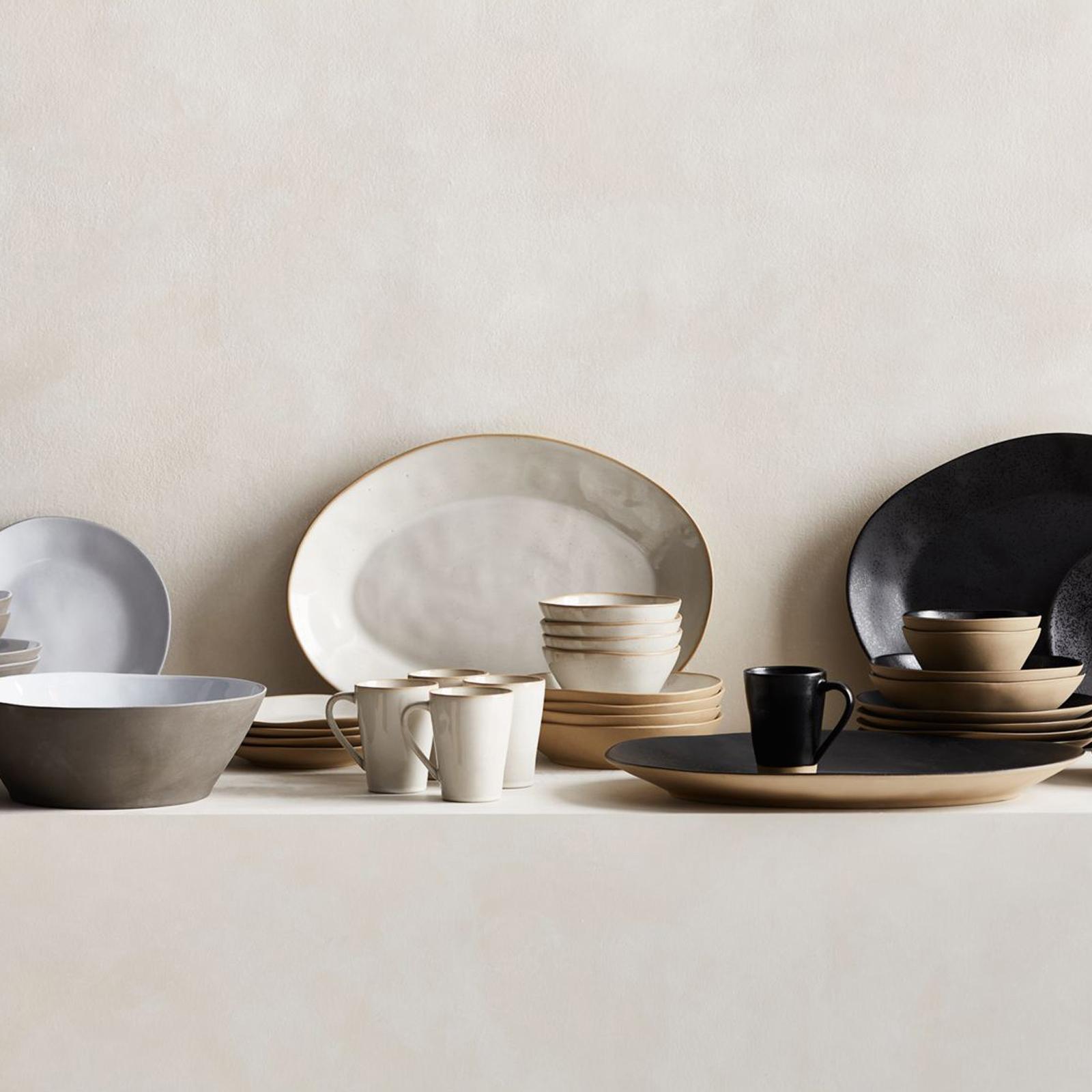 Crate and Barrel Marin Dinner Plate Set of 4 Zola