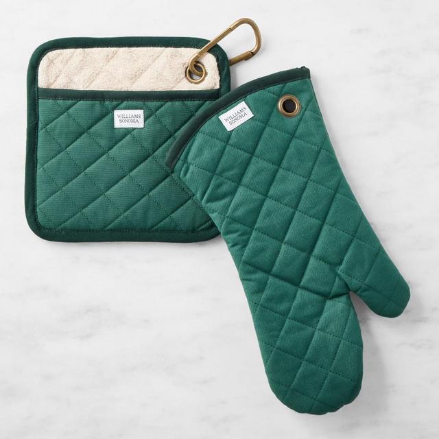 Grilling Oven Mitt & Potholder Set, Evergreen