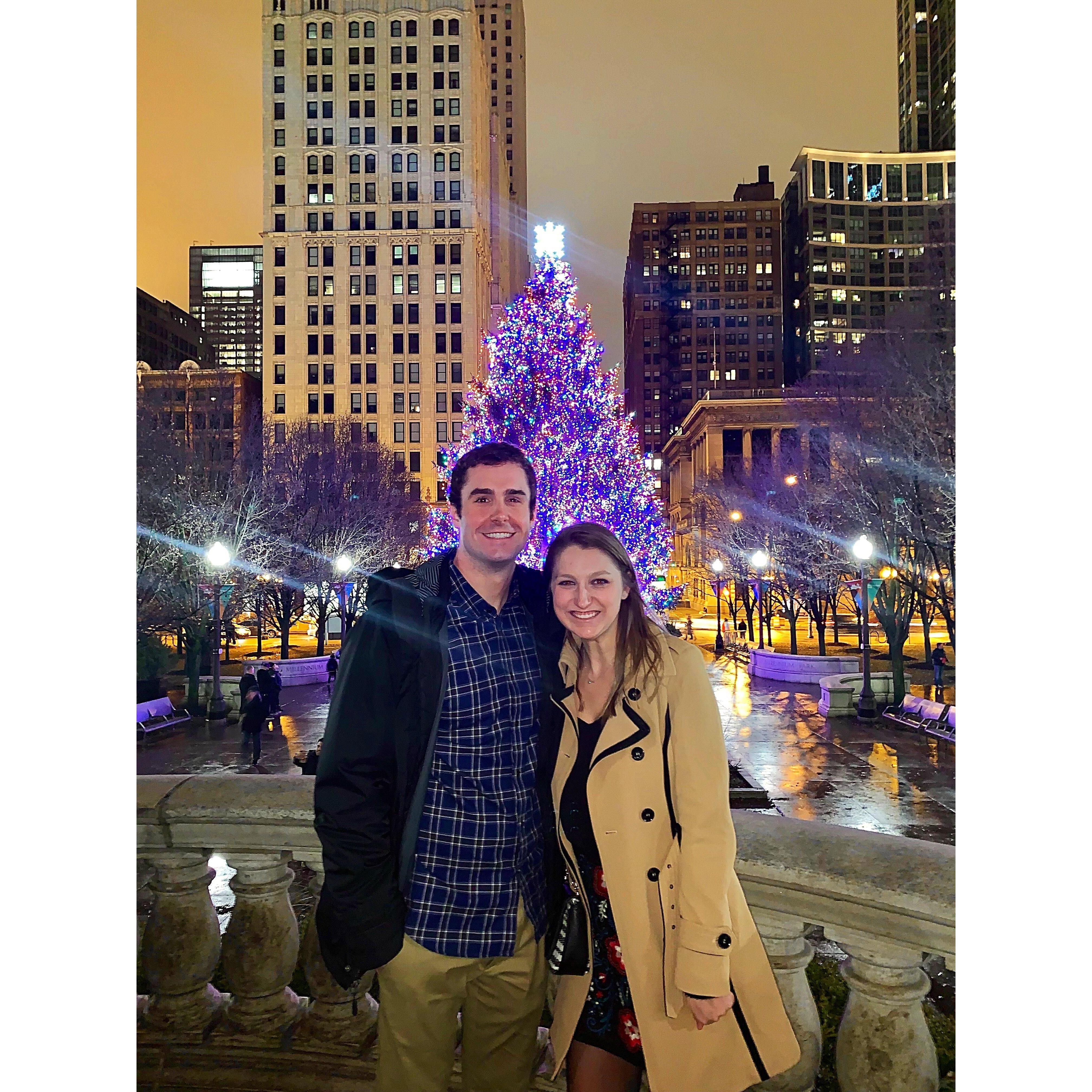 Christmas visits to Chicago during the long-distance years