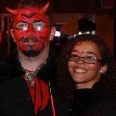 Look at this dumb devil outfit. Brandon had no idea what to be for Halloween (2012), apparently.

Brandons words, not the Bride. :P