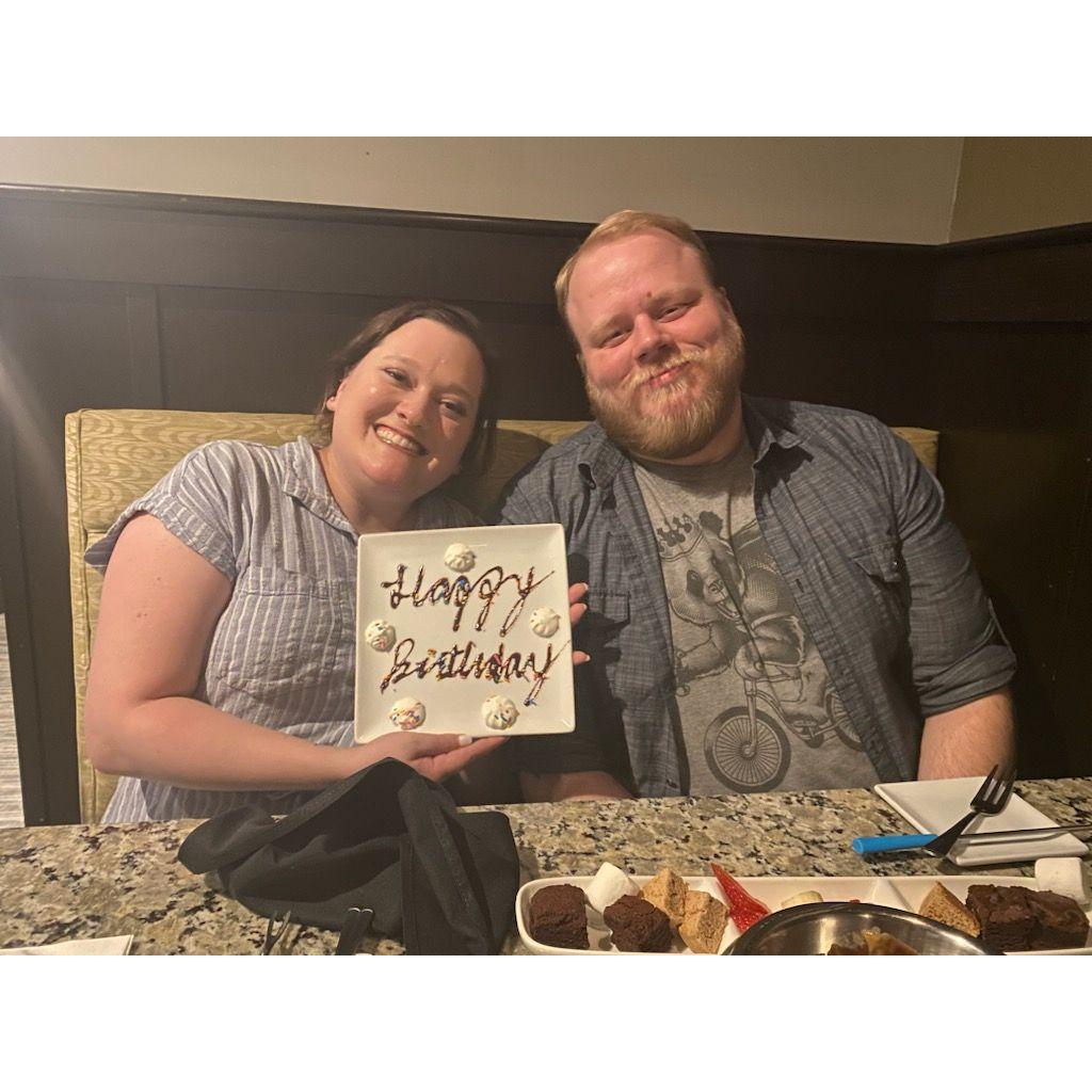 Beth's third decade started off at The Melting Pot. All food tastes better melted.