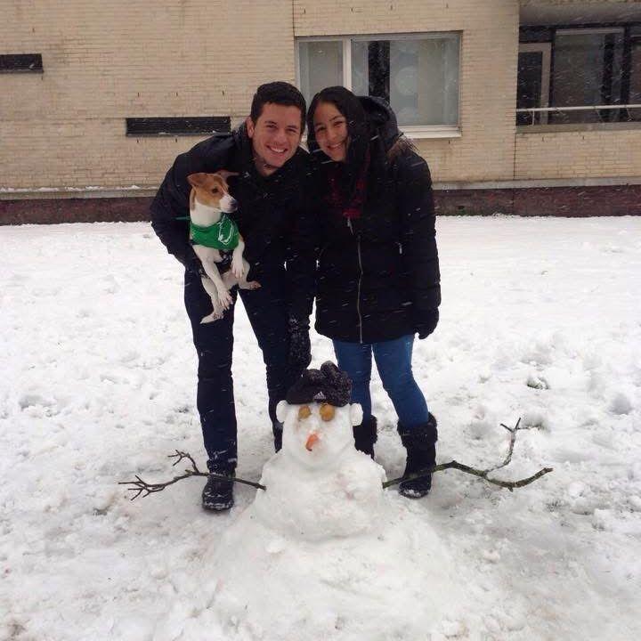 2014 - First Christmas together (party of 3)