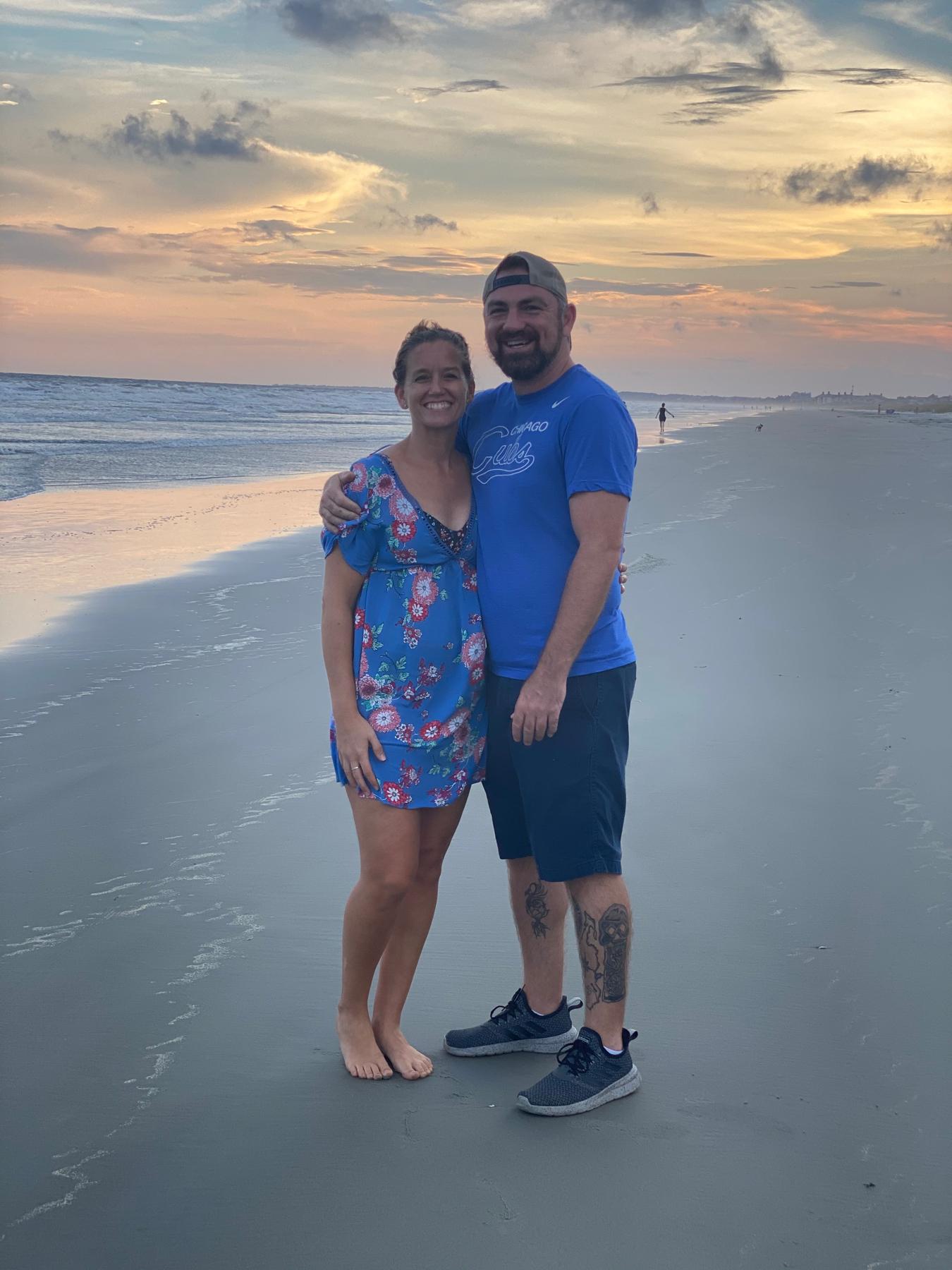 Two Midwest kids meet in the south - weeks before the pandemic! They had 5 real dates before the world shut down and spent their first several months taking walks on the beach collecting sand dollars.