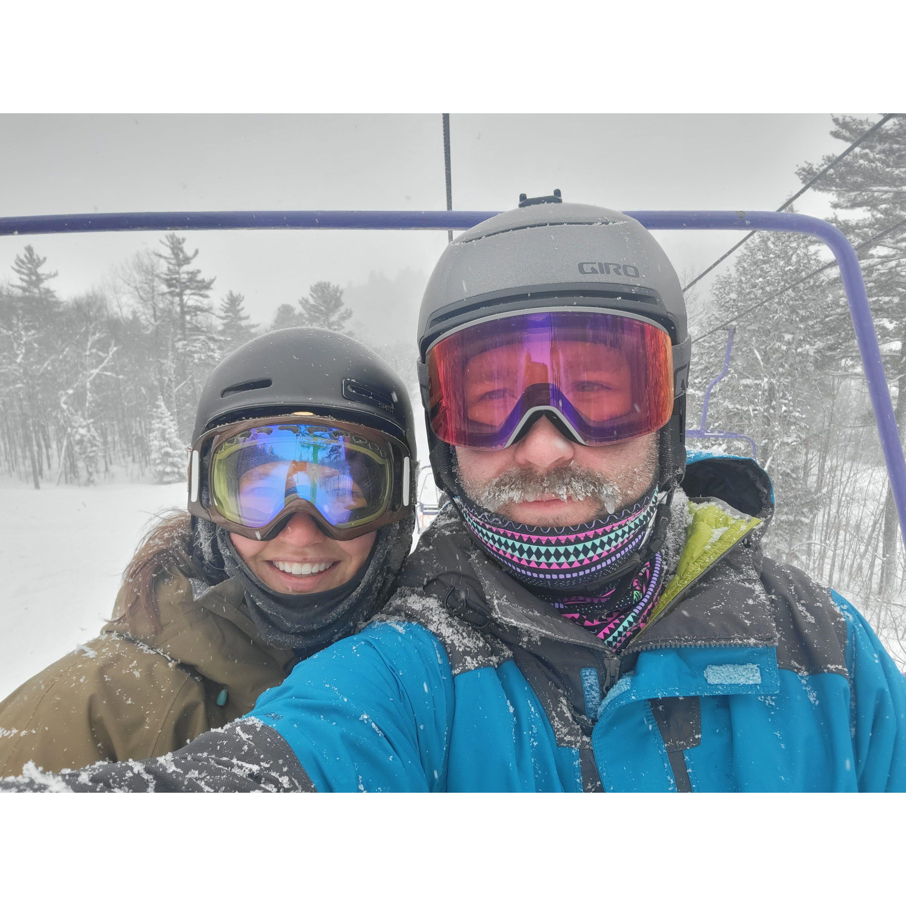 Storm day skiing at Mt. Bohemia!