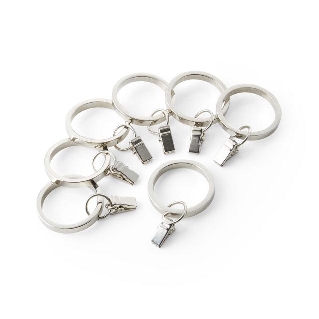 CB Polished Nickel Curtain Rings, Set of 7
