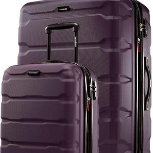 Samsonite Omni Pc Hardside Expandable Luggage with Spinner Wheels (Purple, 2-Piece Set (20/28))