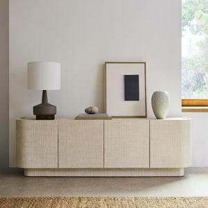 Solstice Painted Raffia Media Console (68"–78")