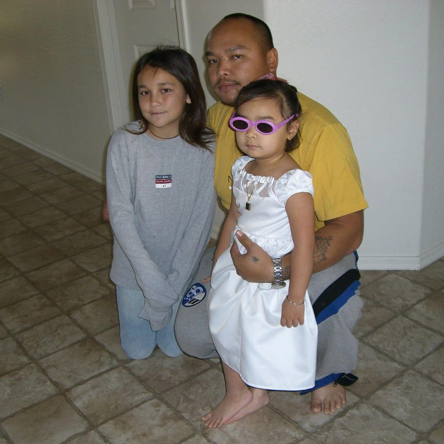 Little Jaelyn , Big sister and Dad
