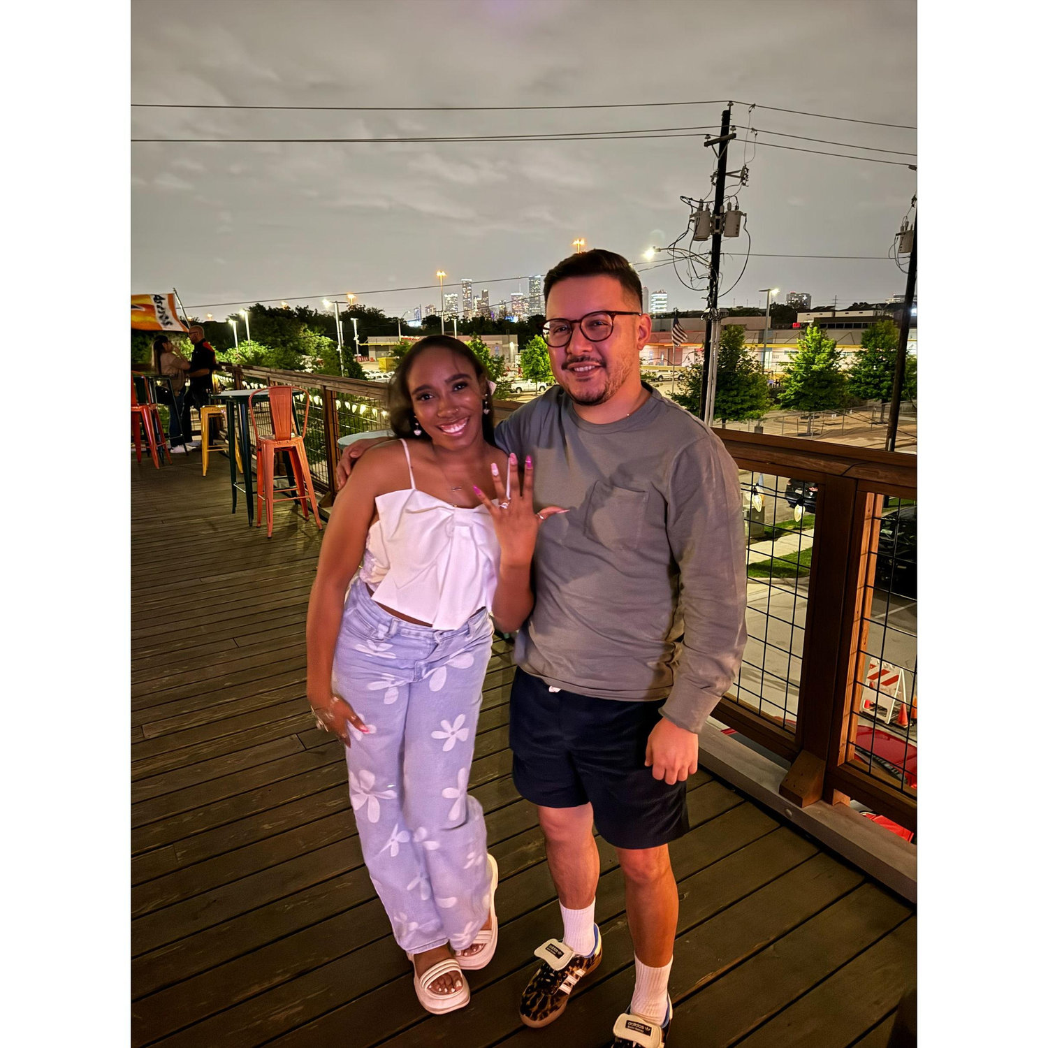 Our First Outing after being engaged! Full of Wedding Planning and great friends. April 2024 Houston, Tx