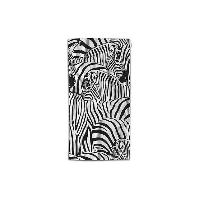 Moslion Zebras Hand Towels 30Lx15W Inch Black and White Stripes Animal Print Skin Monochrome Fashion Design Hand Towels Kitchen Hand Towels for Bathroom Soft Polyester-Microfiber