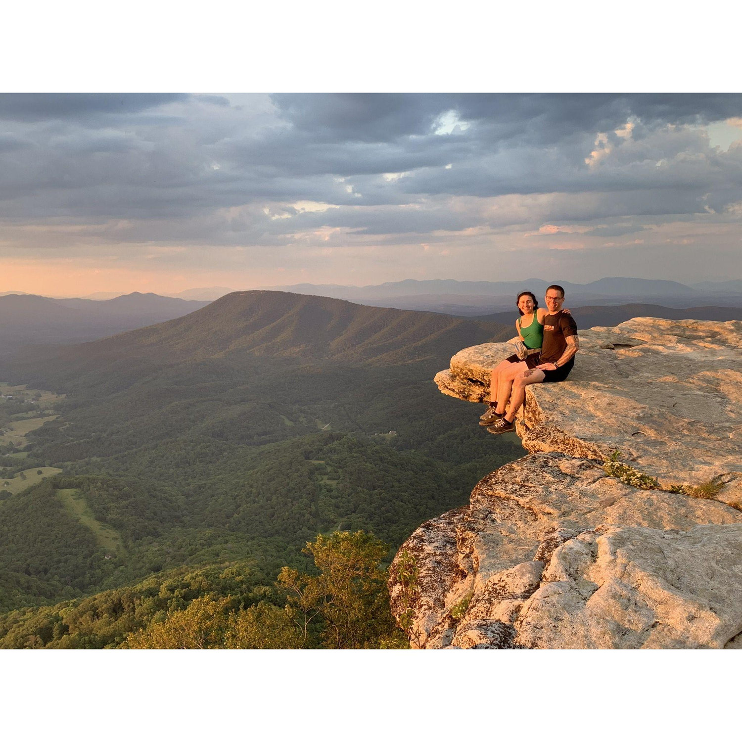 Sunset hike to McAfee's Knob near Salem, VA - Summer 2020