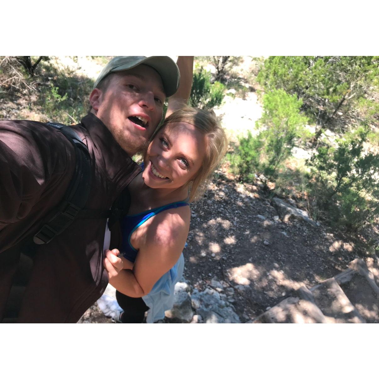 Hiking in Austin on our 3rd Anniversary