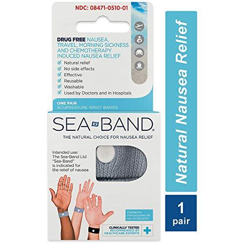 Sea-Band Anti-Nausea Acupressure Wristband for Motion or Morning Sickness, Adult, Pack of 2