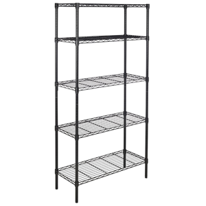 Amazon Basics 5-Shelf Adjustable Heavy Duty Steel Wire Rack Storage Shelving Organizer for Kitchen