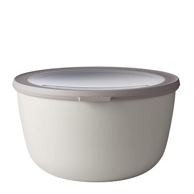 Rosti Mepal RST62180WH Cirqula Multi Food Storage and Serving Bowl with Lid, Tall 3.1 Quart, White