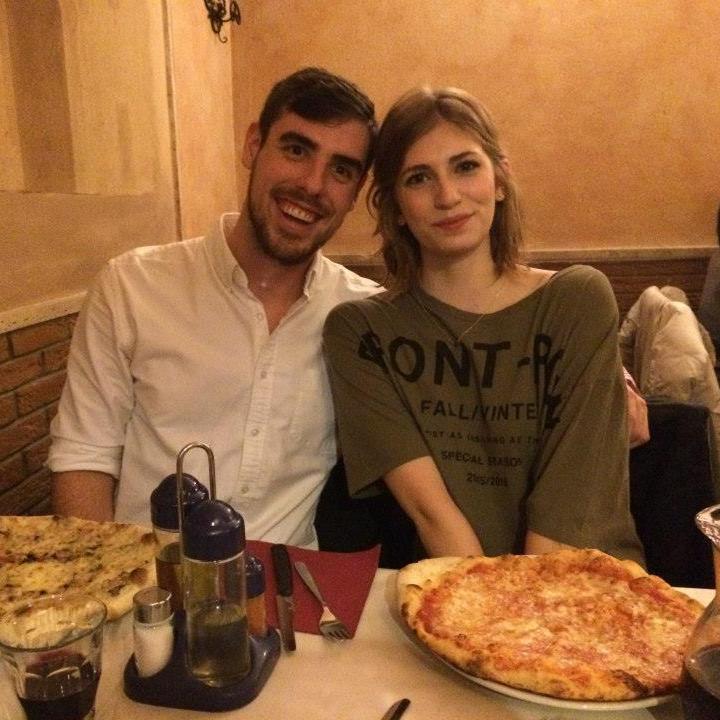Our first date eating the best pizza in Rome, and the world.