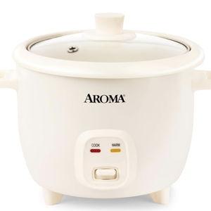 AROMA CoreCoat Pot-Style Rice Cooker with One-Touch Control and Non-Stick Ceramic Coating (6 Cups Cooked, 3 Cups Uncooked)
