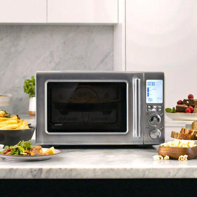 Breville - the Combi Wave 3 in 1 1.1 Cu. Ft. Convection Microwave - Brushed Stainless Steel