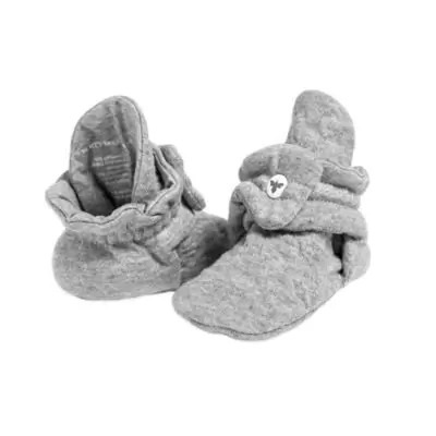 Burt's Bees Baby® Newborn-3M Quilted Bee Booties in Grey