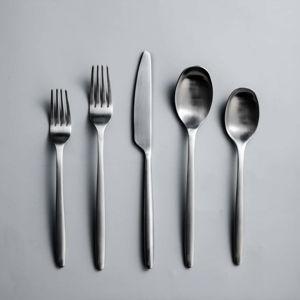 Ava Matte Silver Flatware 16-person Set