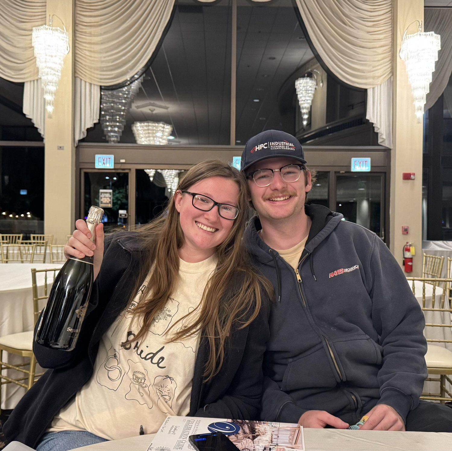 Saying "yes" to our reception venue!