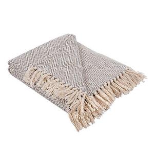 DII Rustic Farmhouse Cotton Diamond Blanket Throw with Fringe For Chair, Couch, Picnic, Camping, Beach, & Everyday Use , 50 x 60" - Diamond Gray