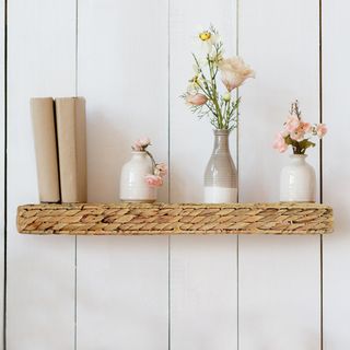 Handwoven Water Hyacinth Wall Shelf