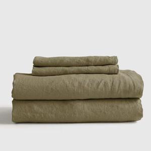 European Linen Sheet Set in Aloe, King Size