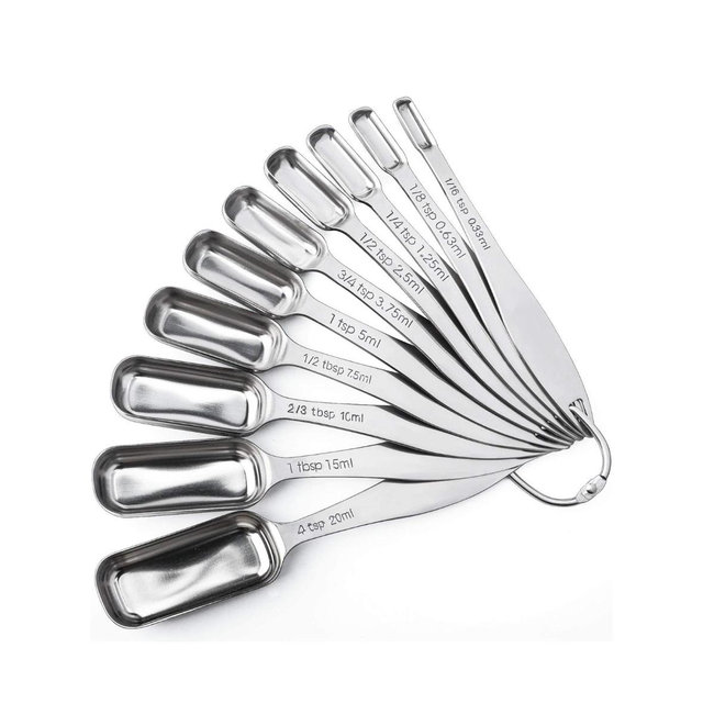 Stainless Steel Narrow Measuring Spoons
