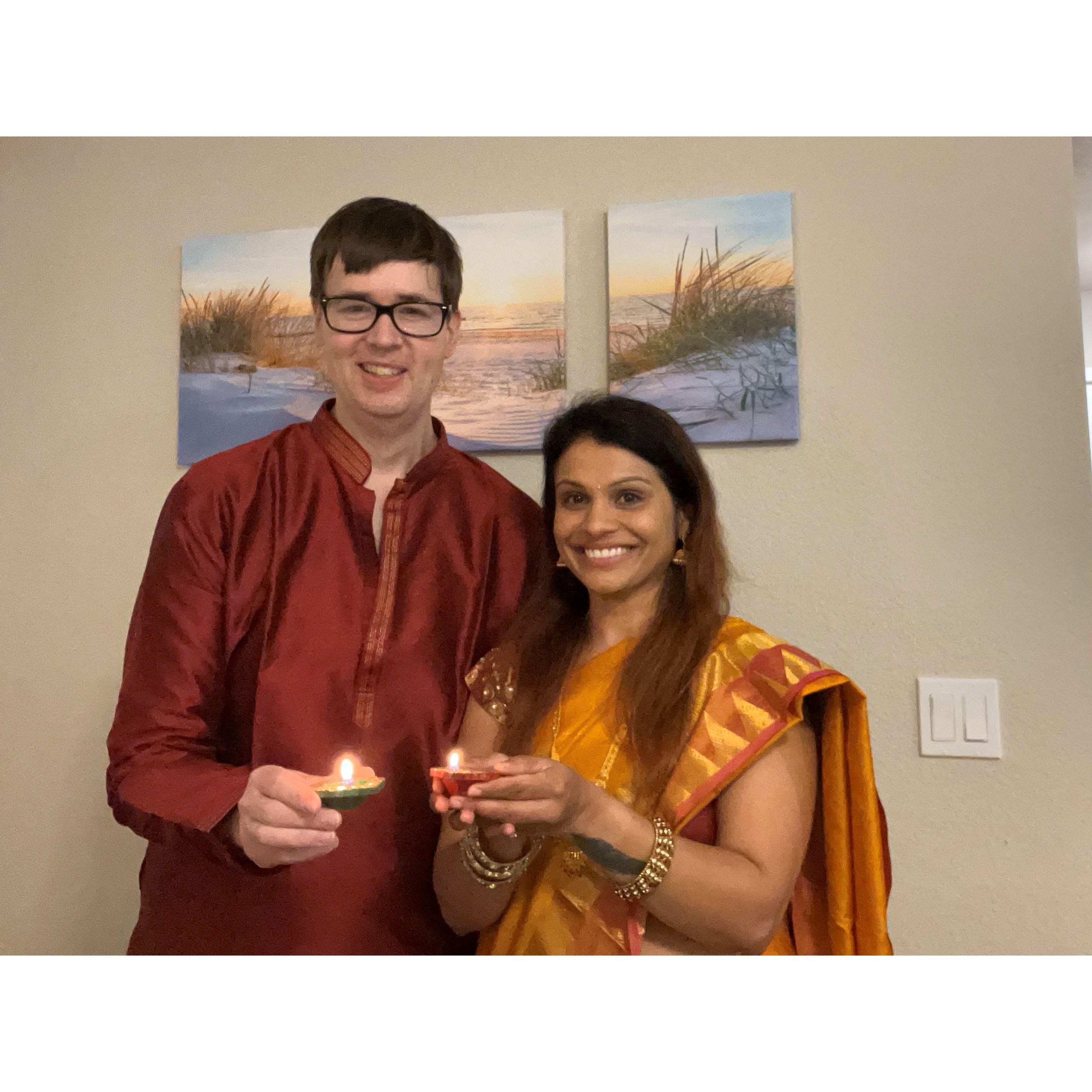 Lit together — first Diwali vibes