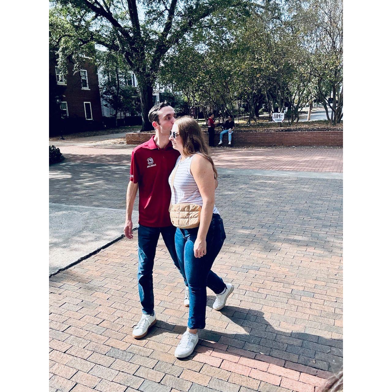 Walking around campus to celebrate