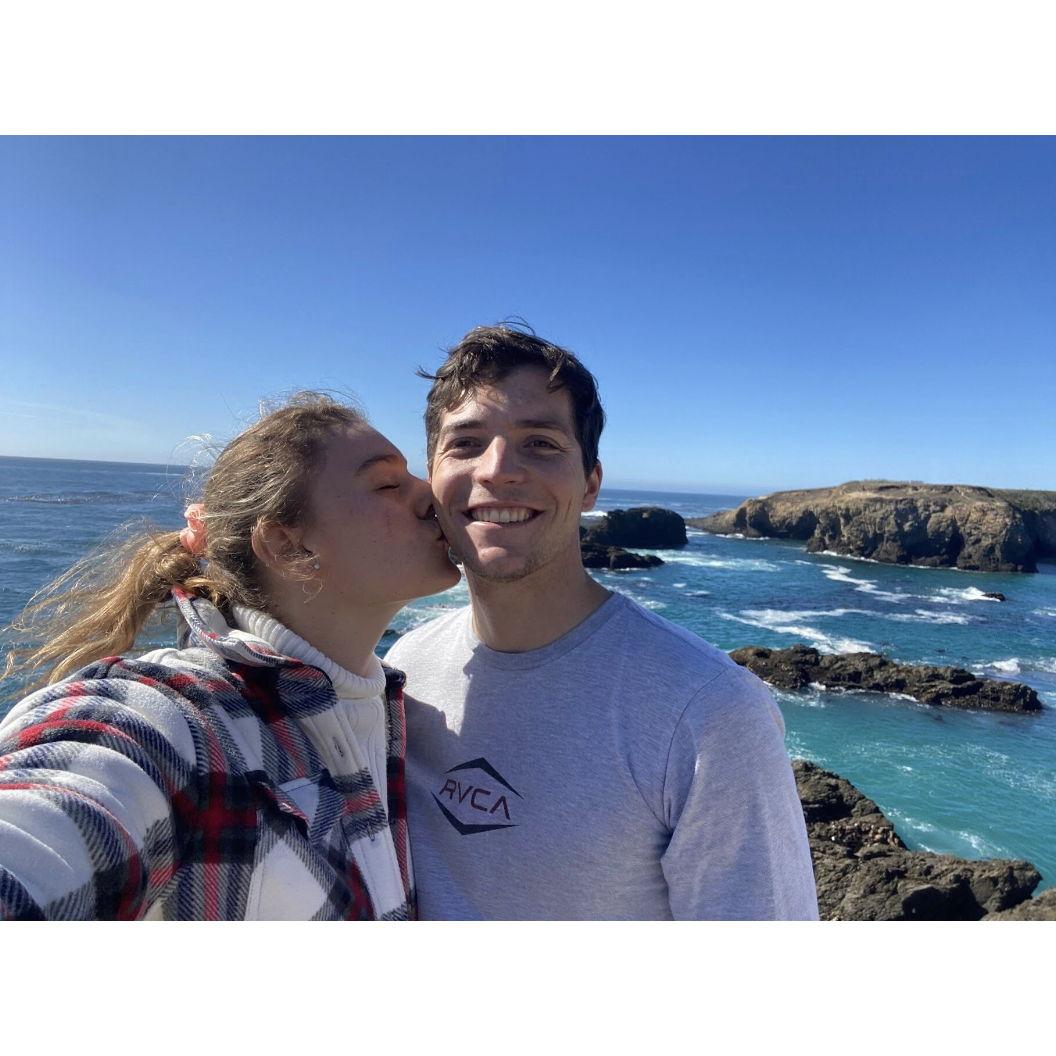 we celebrated our two year anniversary in Mendocino, CA on October 15, 2021