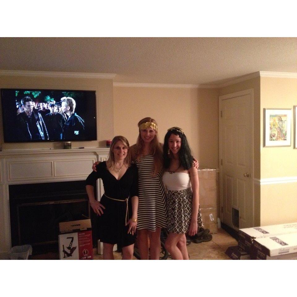 Walk like an Egyptian Night: Kasey, Belinda, and Becky in 2016.
