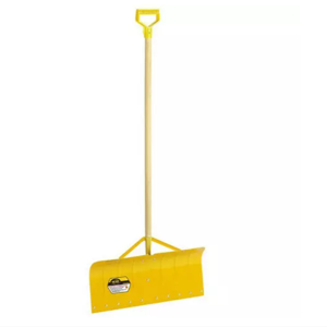 YO-HO 24" Heavy-Duty Aluminum Snow Pusher with D Handle