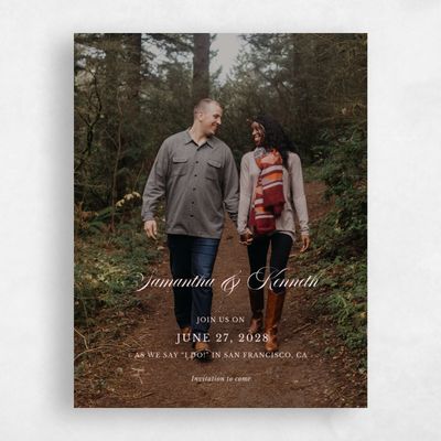 Soft Pink Wedding Save the Date - Venado Photo