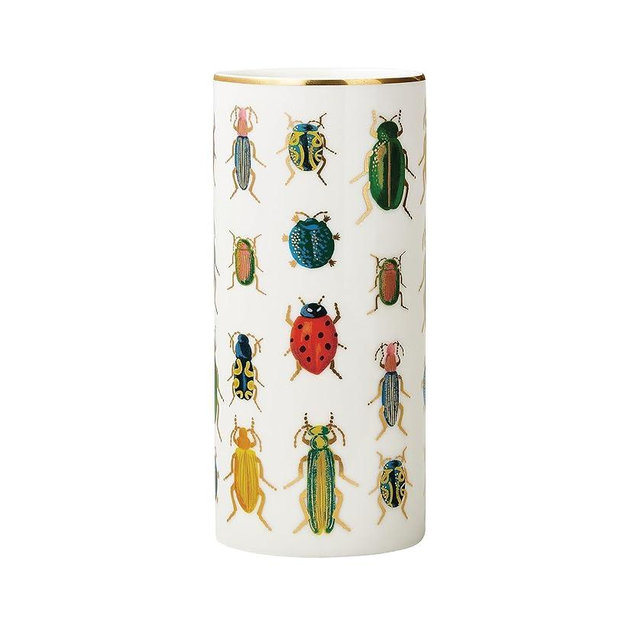 RIFLE PAPER CO. Beetles & Bugs Porcelain Vase for Room and Home Décor, Brighten Up a Living Room, Kitchen Table, or Farmhouse, Large Vase for Tabletop Centerpieces or Bookshelves