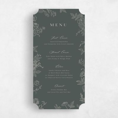 Green Ticket Wedding Menu - Daphnel