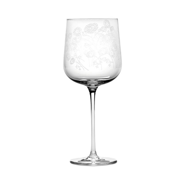 Serax Red Wine Glass Anemone Vaniglia Midnight Flowers by Marni