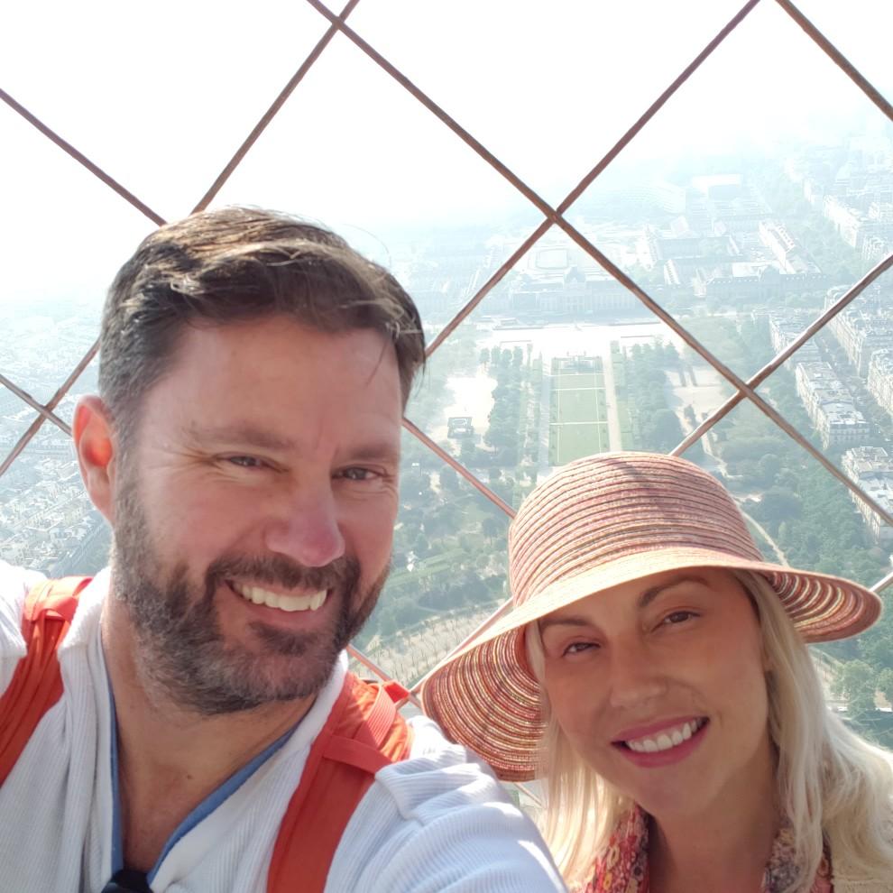 The top of the Eiffel Tower