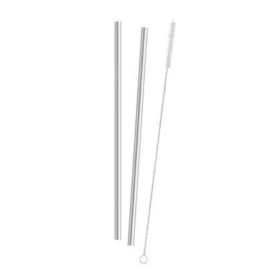 HIC 3-Piece Stainless Steel Tumbler Drinking Straws and Cleaning Brush Set