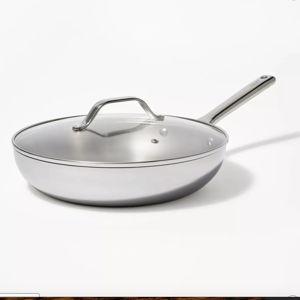 12" Stainless Steel Frypan with Cover