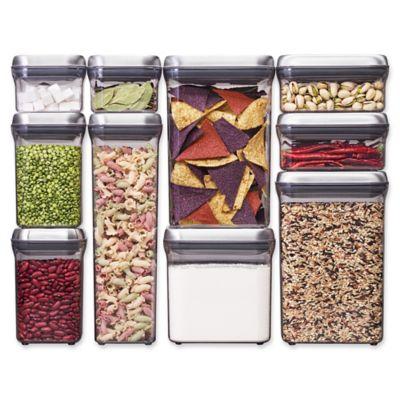 OXO Good Grips® 10-Piece Food Storage Pop Container in Stainless Steel