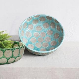 Decorative Polka Dotted Terracotta Bowl