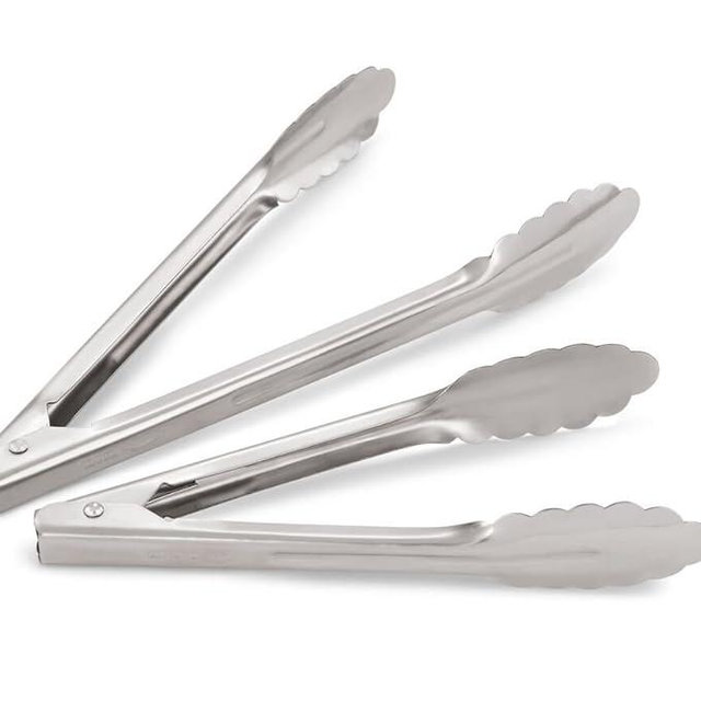 Artisan 2-Piece Professional Grade Stainless Steel, Spring-Loaded Tong Set with 9 and 12-Inch Tongs