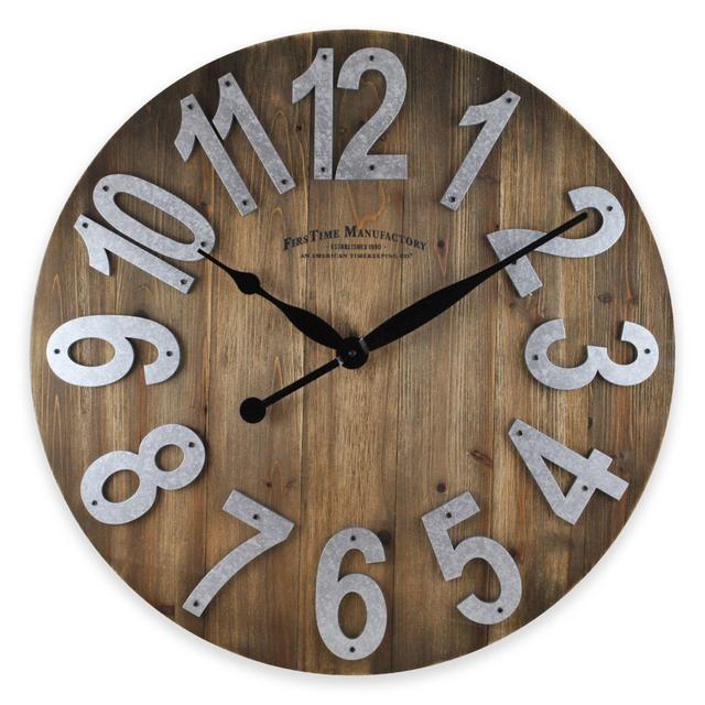 FirsTime® Slat Wall Clock in Wood