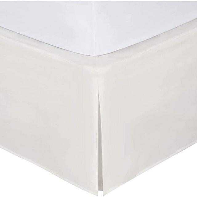 Linen Plus Queen Size Luxury Tailored Bed Skirt 14" Drop Pleated Styling Dust Ruffled Solid Beige New