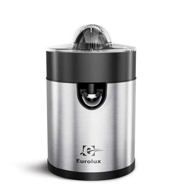 Eurolux Electric Orange Juicer, Sleek Effortless Citrus Juice Squeezer for Lemon, Lime, Grapefruit | Powerful Motor, Easy to Clean, Removable Dishwasher-Safe Parts